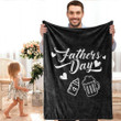 Happy Father's Day Home Confession Black Gift For Father Sherpa Fleece Blanket