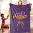 Happy Mother's Day Blanket A Heartwarming Purple Color Gift For Mom Sherpa Fleece Blanket