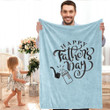 Father's Day Theme Blue Gift For Dad Sherpa Fleece Blanket