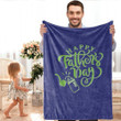 Home Furnishing Father's Day Theme Dark Blue Gift Sherpa Fleece Blanket