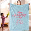 Happy Mother's Day A Heartwarming Blue Gift For Mom Sherpa Fleece Blanket