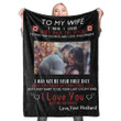 To My Wife Gift For Wife Custom Photo Sherpa Fleece Blanket