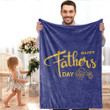 Happy Father's Day Home Confession Blue Gift For Father Sherpa Fleece Blanket