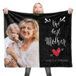 The Best Mother Gift For Mom Custom Photo Sherpa Fleece Blanket