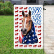 Funny Horse And The Us Flag With Horse Patterns Garden Flag House Flag