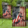 American Horse Breaking The Wall Home Decor Garden Flag House Flag