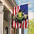 Cute Baby Turtle Hand Pulling American Flag Garden Flag House Flag