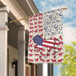 American Flag With Horses And Horseshoe Patterns Home Decor Garden Flag House Flag
