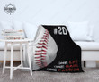 Baseball One Life Game Passion For Baseball Lover Custom Name Sherpa Fleece Blanket