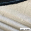 Ice Hockey Skates Black And White Color For Ice Hockey Lover Custom Name Sherpa Fleece Blanket
