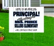Principal Chalkboard Pattern Teacher Appreciation Yard Sign