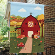 Fall At The Farm Painting Garden Flag House Flag