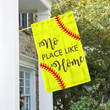 No Place Like Home Basketball Yellow Background Garden Flag House Flag