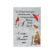 American Staffordshire Terrier And Cardinal Bird A Visitor Gift For Dog Lovers Matte Canvas