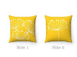 Yellow And White4 Dandelion Cushion Pillow Cover Home Decor