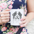 Blaze The Bernese Mountain Dog Design White Glossy Ceramic Mug