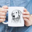 Funny Gift For Dog Lovers Quinn The Golden Retriever Design White Ceramic Mug