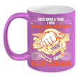 I Was Sweet And Innocent Hand With Wrench Black Ceramic Mug