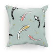 Powder Blue Color A School Of Fish Cushion Pillow Cover Home Decor