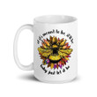 Drawing Sunflower Let It Bee Quote Design Ceramic Mug