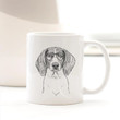 Orin The Treeing Walker Coonhound Dog Portrait Art White Ceramic Mug