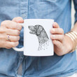 Profile German Shorthaired Pointer Dog Art Design White Ceramic Mug