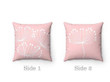 Pink Theme White Dandelion Flower Cushion Pillow Cover Home Decor