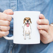 Sunny The Beagle Enjoy The Open Air Dog Portrait Art White Ceramic Mug