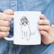 Doodled Ruby The Goldendoodle Gift For Dog Owner White Ceramic Mug