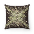 Brown Background Stunning Floral Pattern Cushion Pillow Cover Home Decor