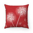Red And White Dandelion Cushion Pillow Cover Home Decor