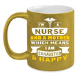 I'm A Nurse And A Mother Black Ceramic Mug