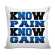 Cushion Pillow Cover Home Decor Motivational Graphic Know Pain Know Gain