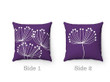 Purple Background Nice Dandelion Cushion Pillow Cover Home Decor