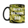 Best Soldier Dad Camo Background Printed Mug