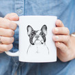 Ella The French Bulldog Gift For Dog Owner White Ceramic Mug