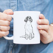 Doodled Fallon The Irish Red And White Setter Dog Gifts Design White Ceramic Mug