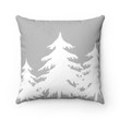 White Buck Deer Head Antlers Gray Theme Cushion Pillow Cover Home Decor
