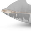 White Buck Deer Head Antlers Gray Theme Cushion Pillow Cover Home Decor