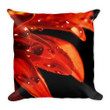 Red Petals Floral Water Droplets Cushion Pillow Cover Home Decor