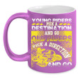 Old Riders Pick A Direction And Go Black Ceramic Mug