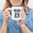 Tobes The Chocolate Lab Dog Tongue Out Design White Ceramic Mug