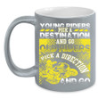 Old Riders Pick A Direction And Go Black Ceramic Mug