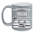 Stubborn Ridgeback Tricks Dog Pattern Black Ceramic Mug
