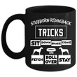 Stubborn Ridgeback Tricks Dog Pattern Black Ceramic Mug