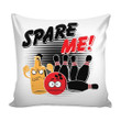 Funny Bowling Graphic Spare Me Cushion Pillow Cover Home Decor