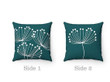 Teal Background Pretty Dandelion Cushion Pillow Cover Home Decor