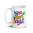 Colorful Text Be The Light Design Ceramic Mug