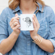 Great Gift For Dog Owner Profile Beagle Look Forward Art White Ceramic Mug