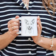 Arden The Australian Kelpie Cool Dog With Glasses Design White Ceramic Mug